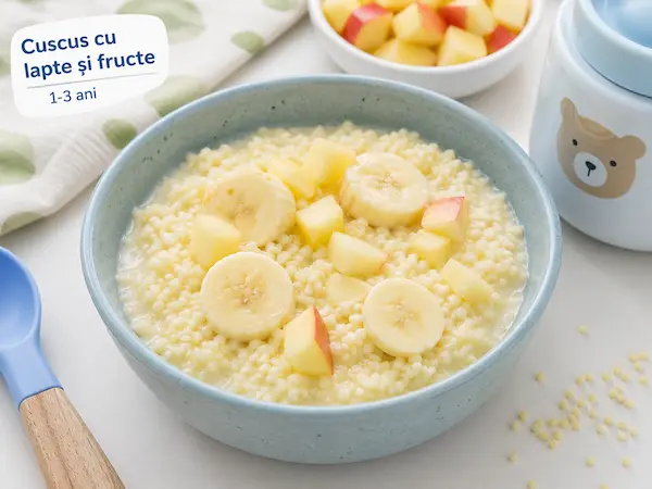 Cuscus cu lapte și fructe
